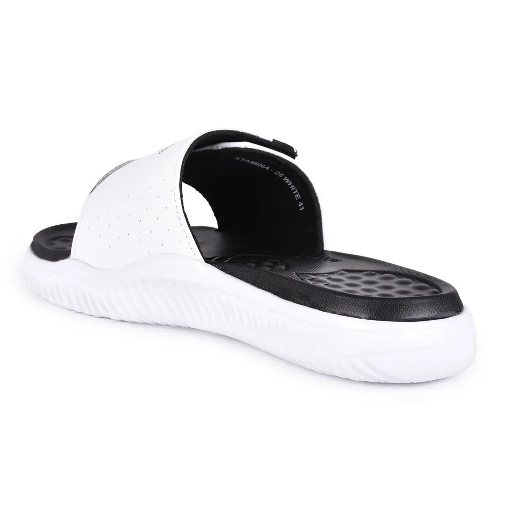 A-HA By Liberty White Slides For Men STAMINA-25