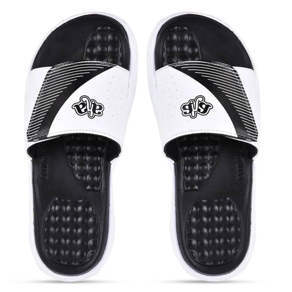 A-HA By Liberty White Slides For Men STAMINA-25