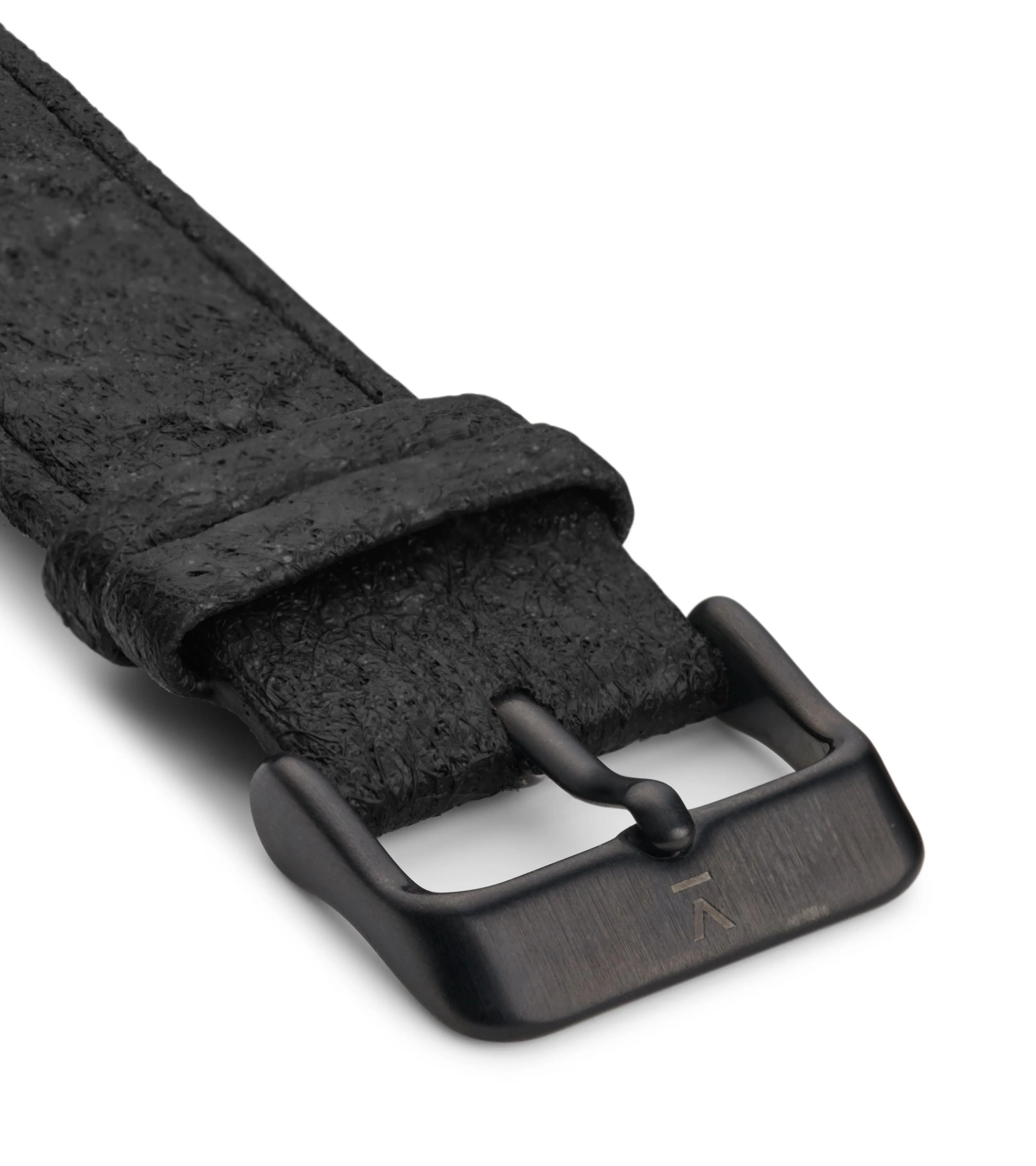 Aalto Watch with Black Dial | Black Piñatex Vegan Leather Strap