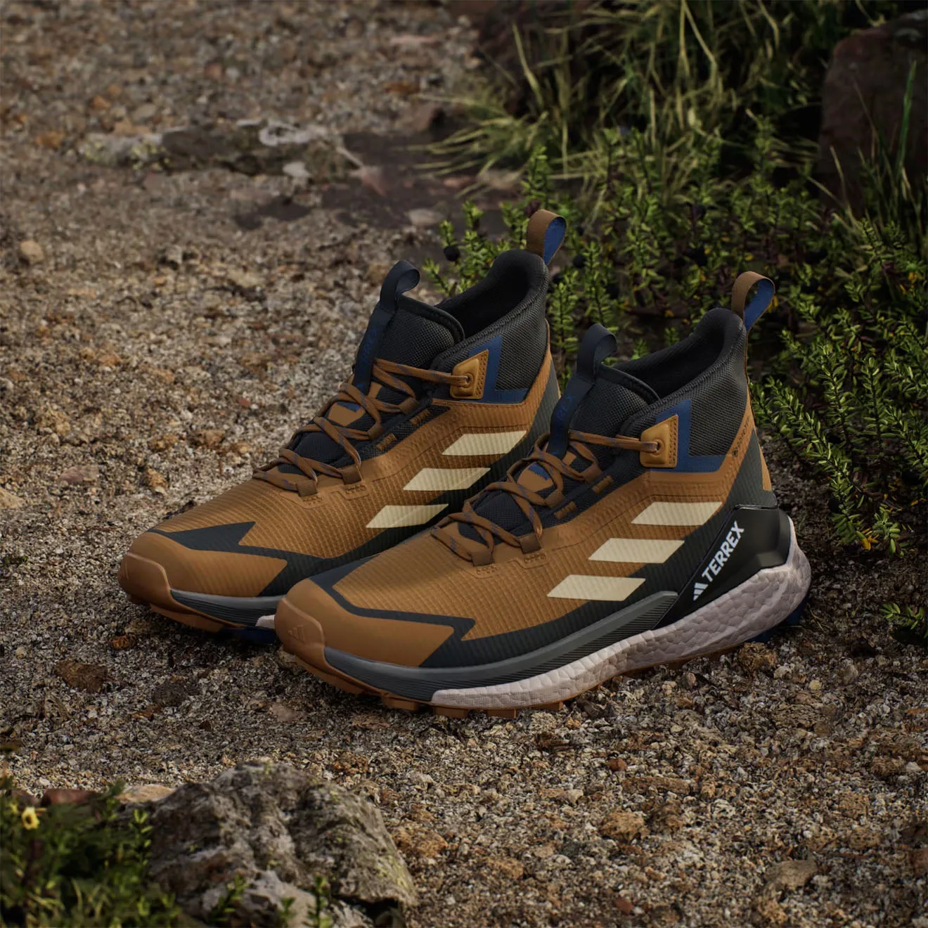 Adidas Terrex Free Hiker Shoes 2 Brown / Black / Blue