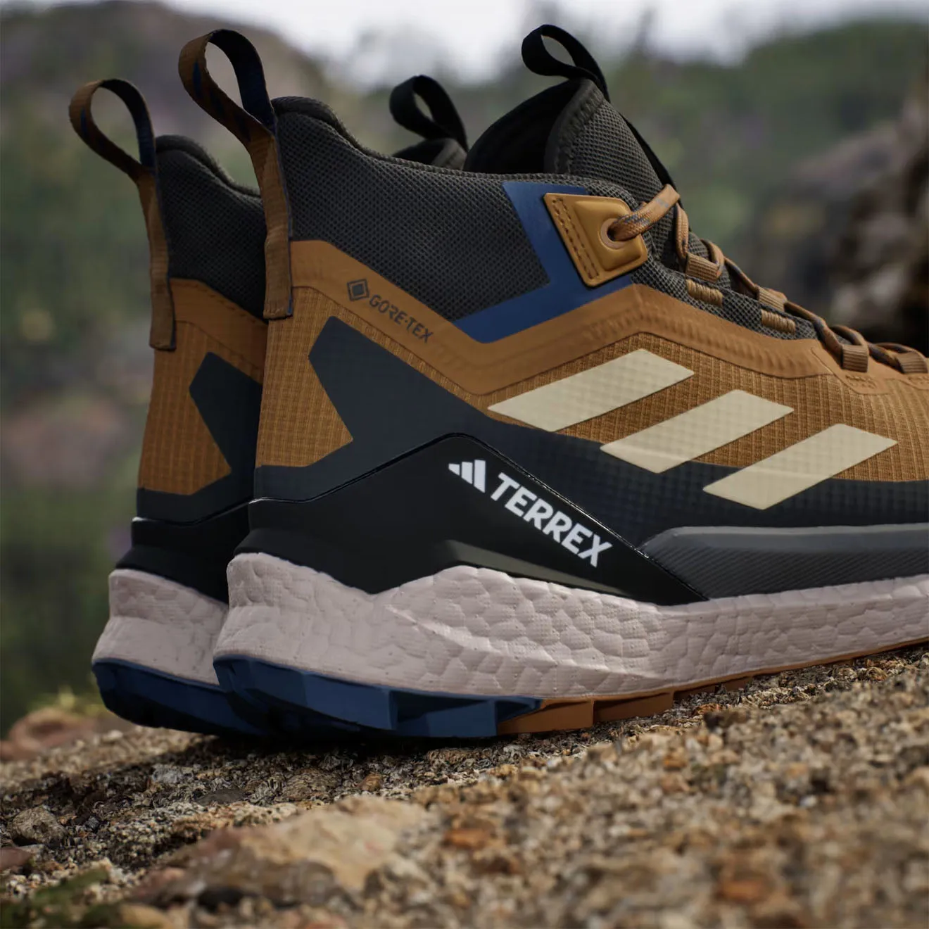 Adidas Terrex Free Hiker Shoes 2 Brown / Black / Blue