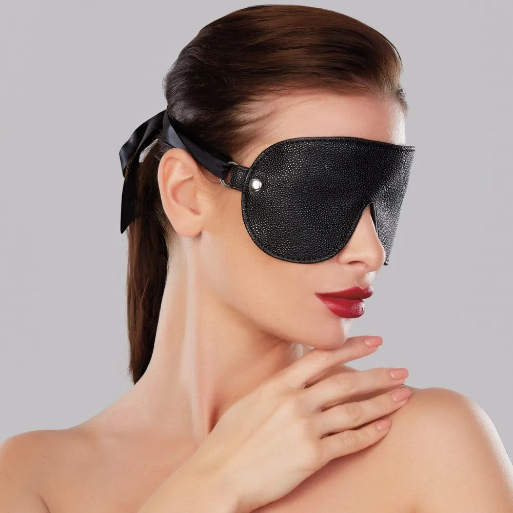Adore Butter Soft Ruched Faux Leather Mask