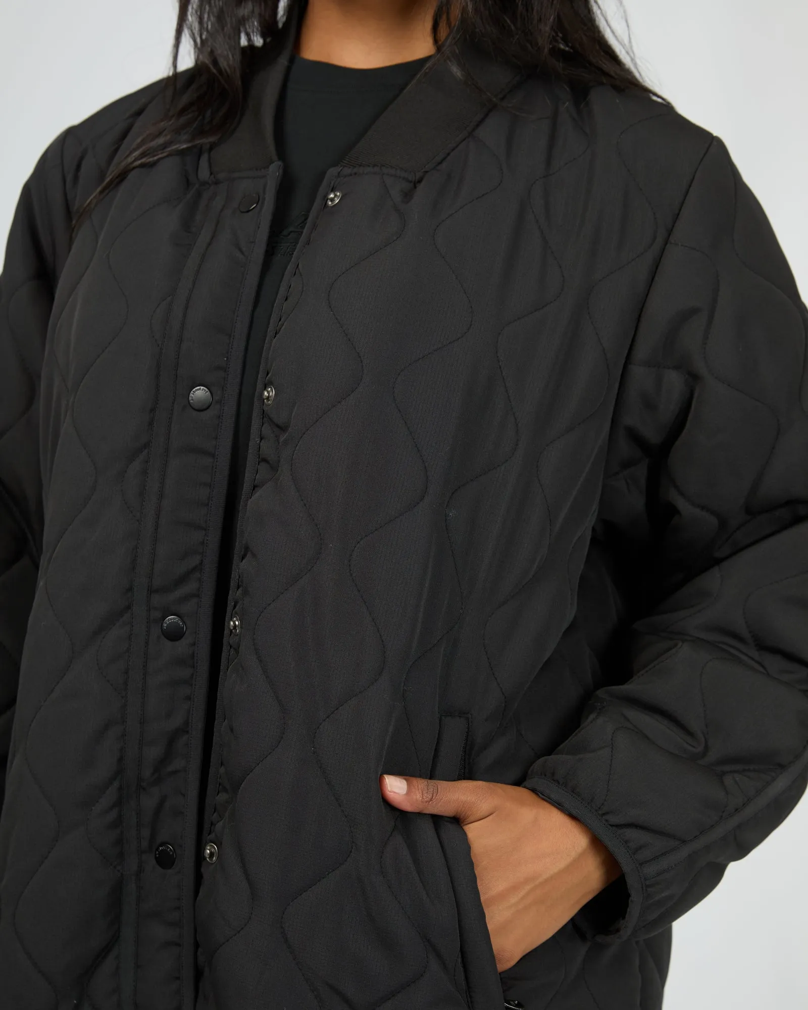 All About Eve Active Quilted Jacket Black