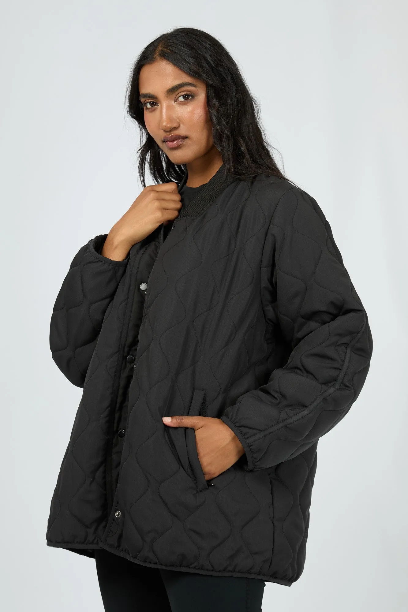 All About Eve Active Quilted Jacket Black