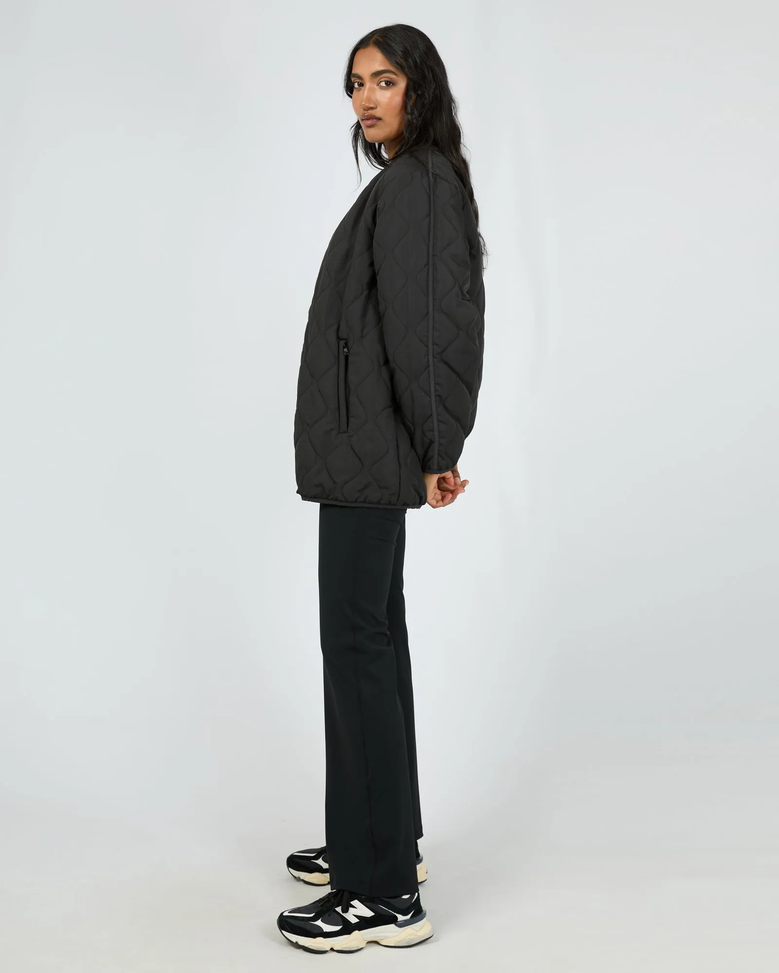 All About Eve Active Quilted Jacket Black