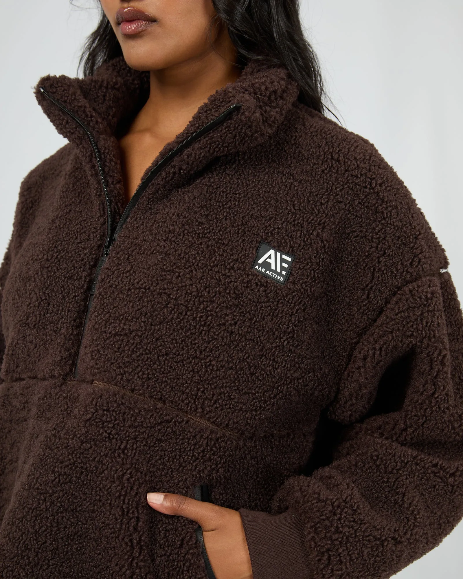 All About Eve Amara Quarter Zip Teddy Brown