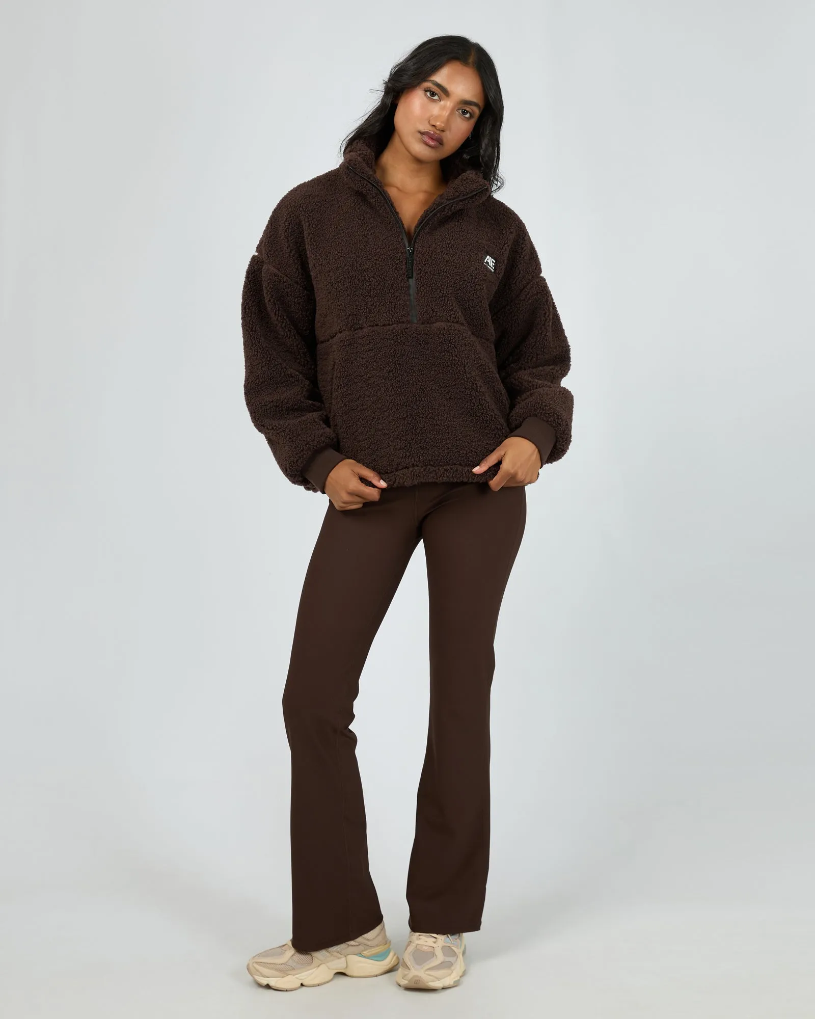 All About Eve Amara Quarter Zip Teddy Brown
