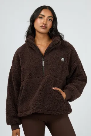 All About Eve Amara Quarter Zip Teddy Brown