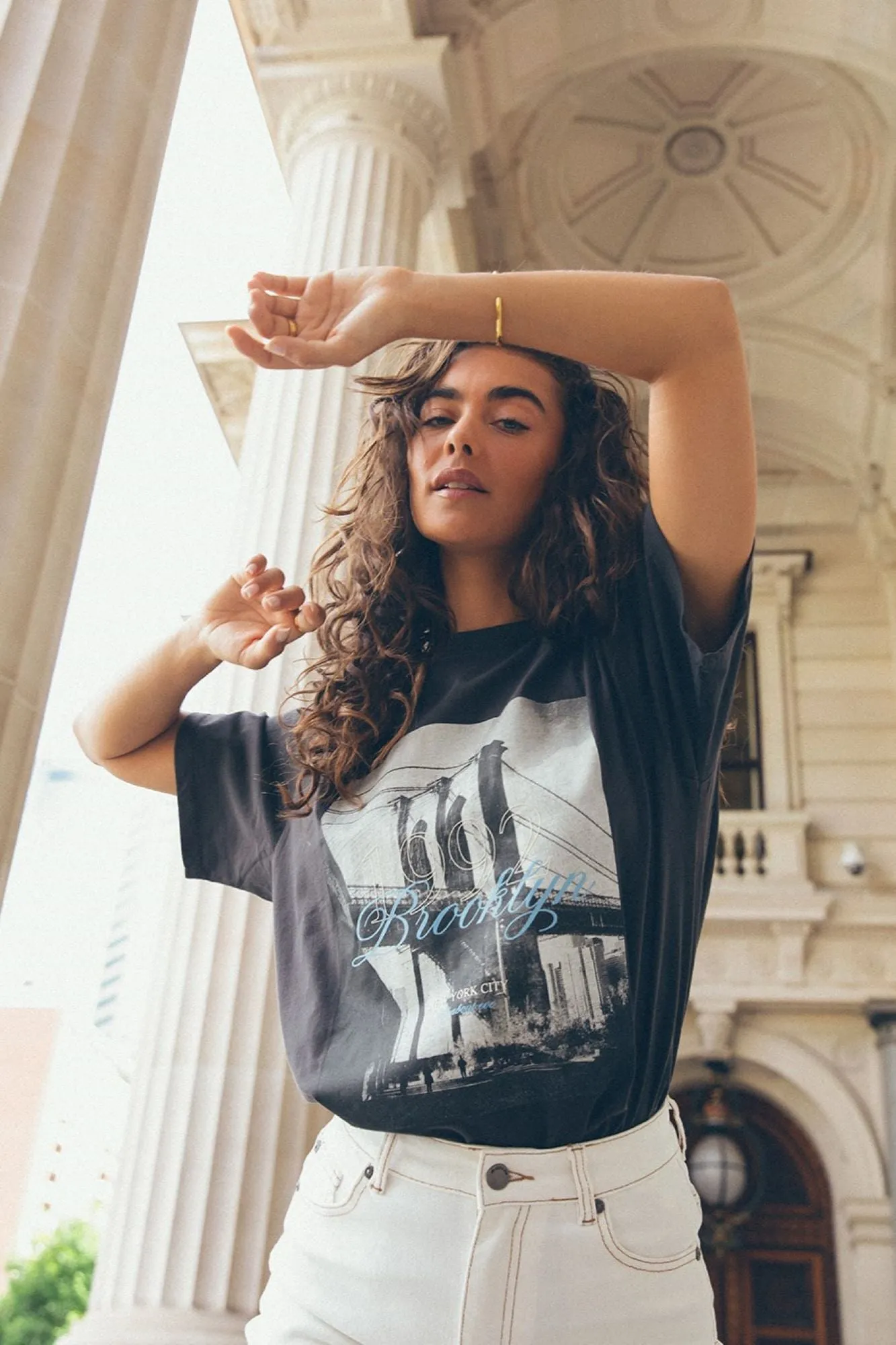 All About Eve Brooklyn Oversized Tee Washed Black