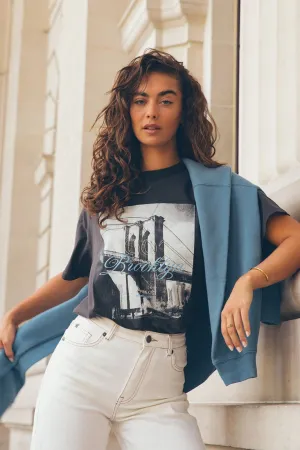 All About Eve Brooklyn Oversized Tee Washed Black