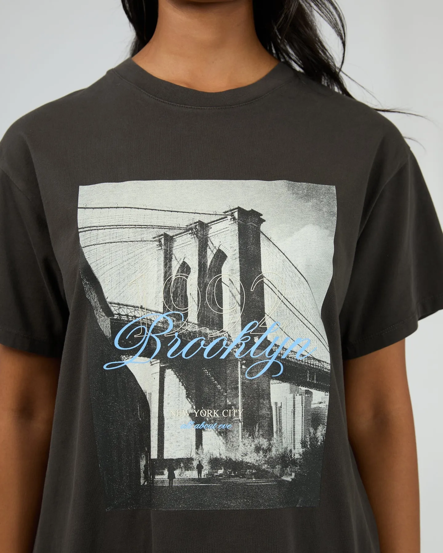 All About Eve Brooklyn Oversized Tee Washed Black