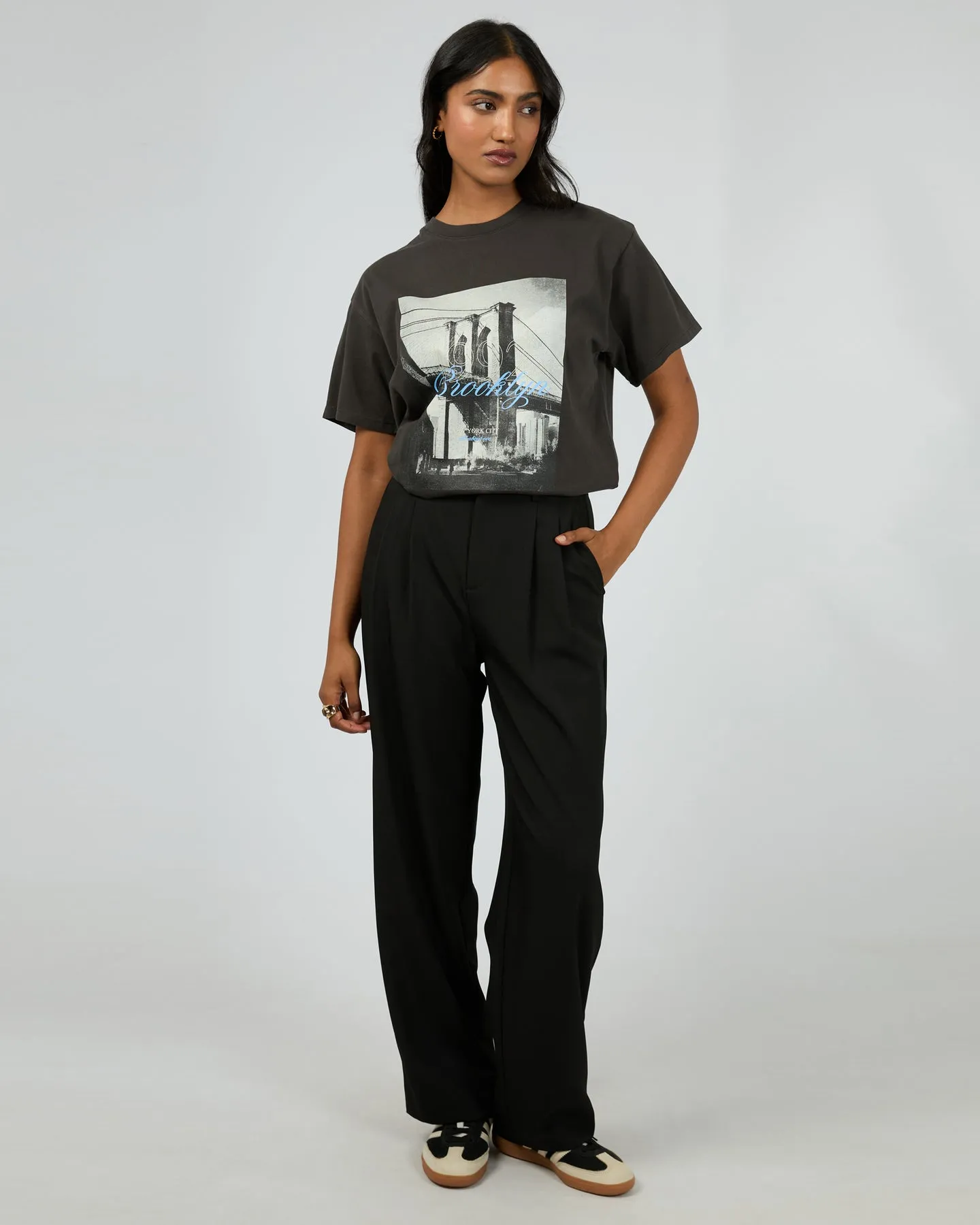 All About Eve Brooklyn Oversized Tee Washed Black