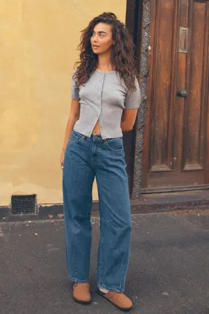 All About Eve Hallie Barrel Leg Jean Denim