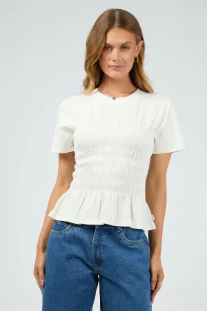 All About Eve Lipa Ruched Top White