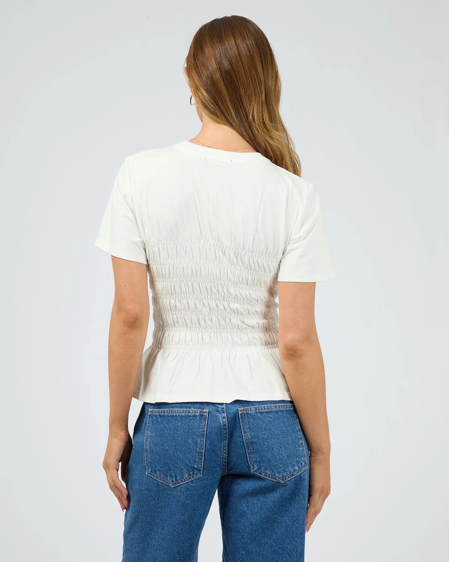 All About Eve Lipa Ruched Top White