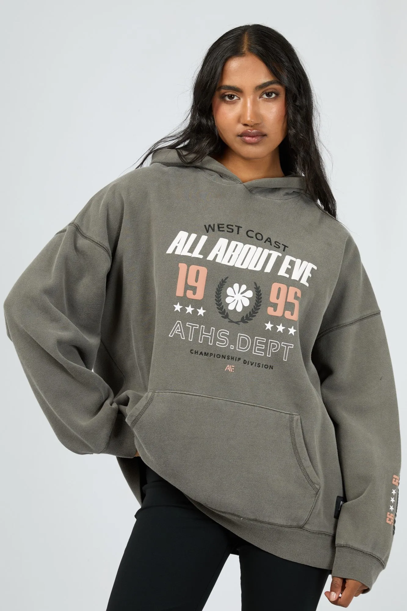 All About Eve Performance Oversized Hoodie Charcoal