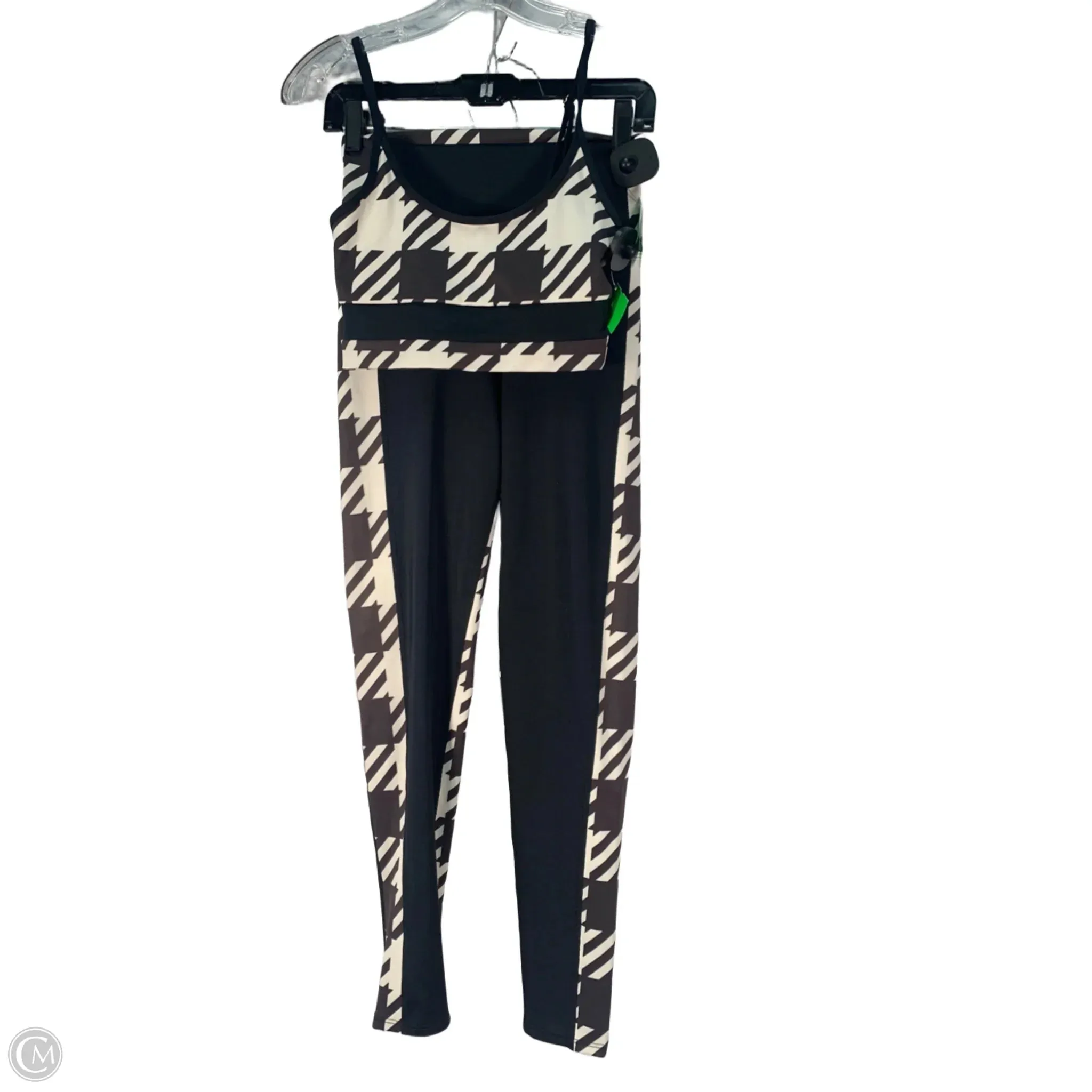 Athletic Bra By Beach Riot In Black & Cream, Size: S