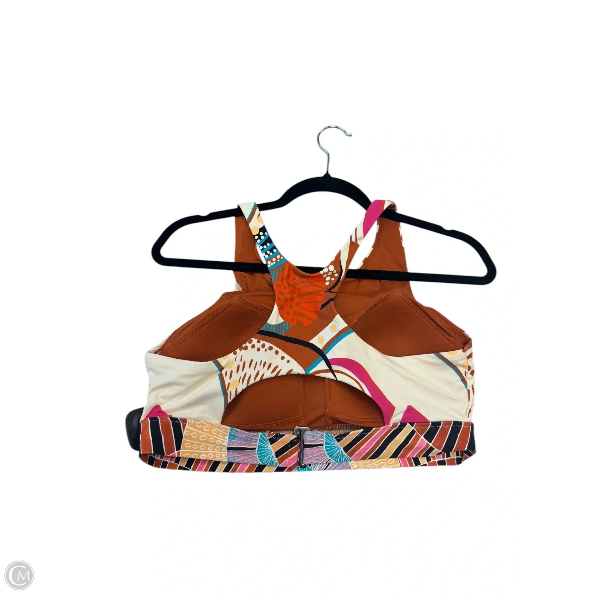 Athletic Bra By Calia In Cream & Orange, Size: L