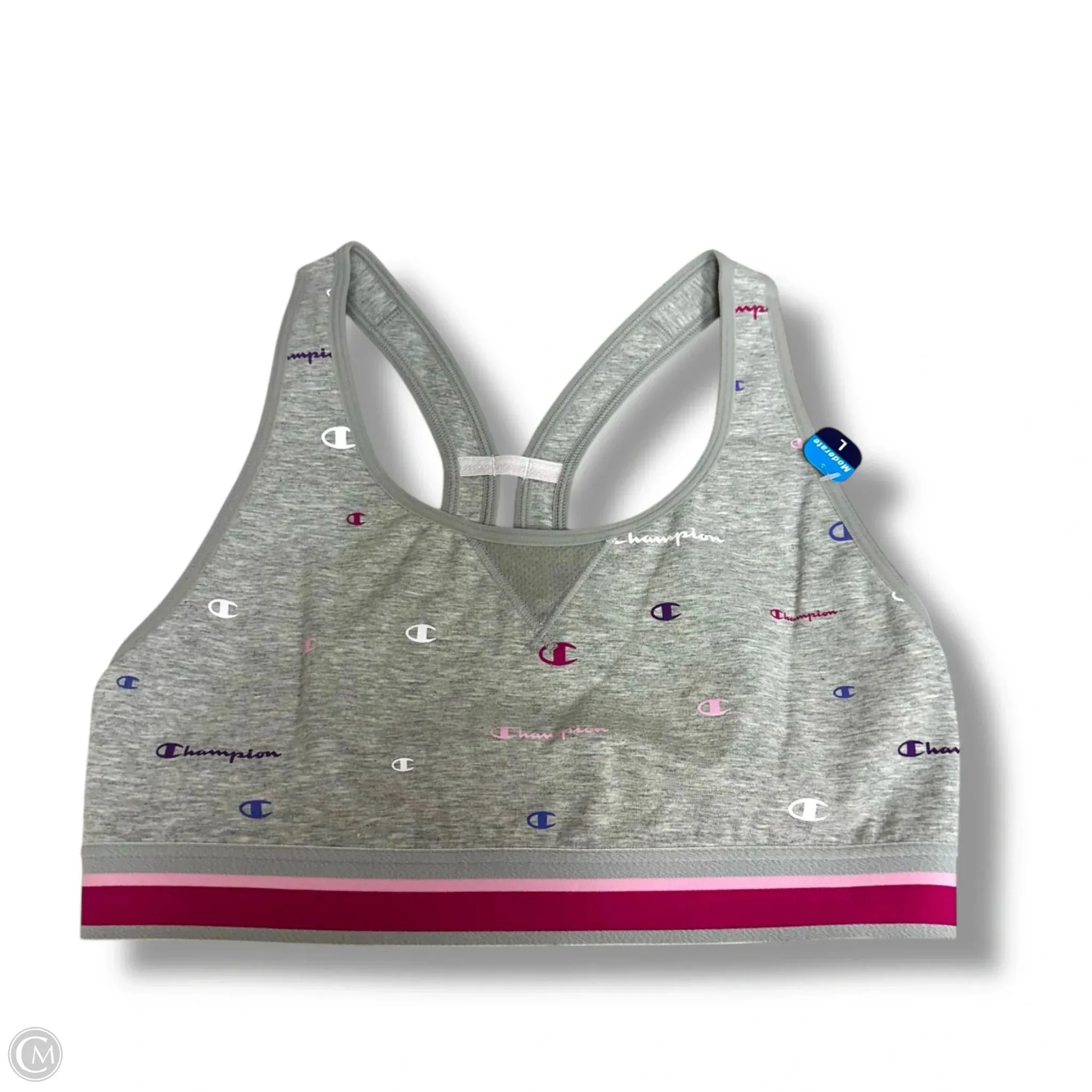 Athletic Bra By Champion In Grey, Size: L