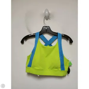 Athletic Bra By Disney Store In Blue & Green, Size: M