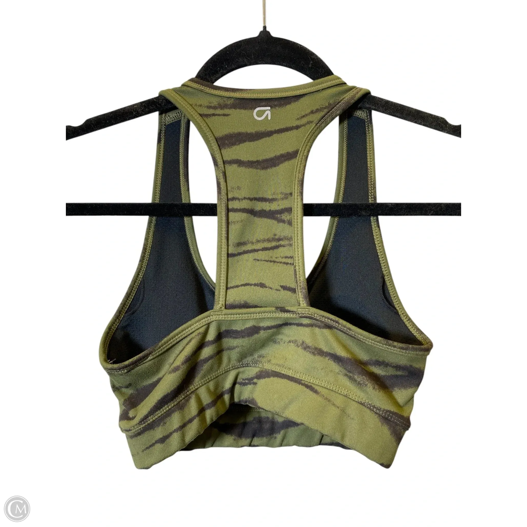 Athletic Bra By Gapfit In Black & Green, Size: Xs
