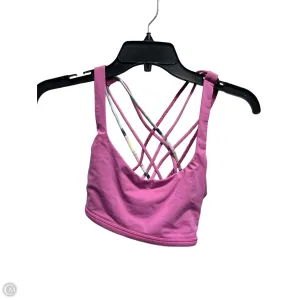 Athletic Bra By Lululemon In Pink, Size: 6