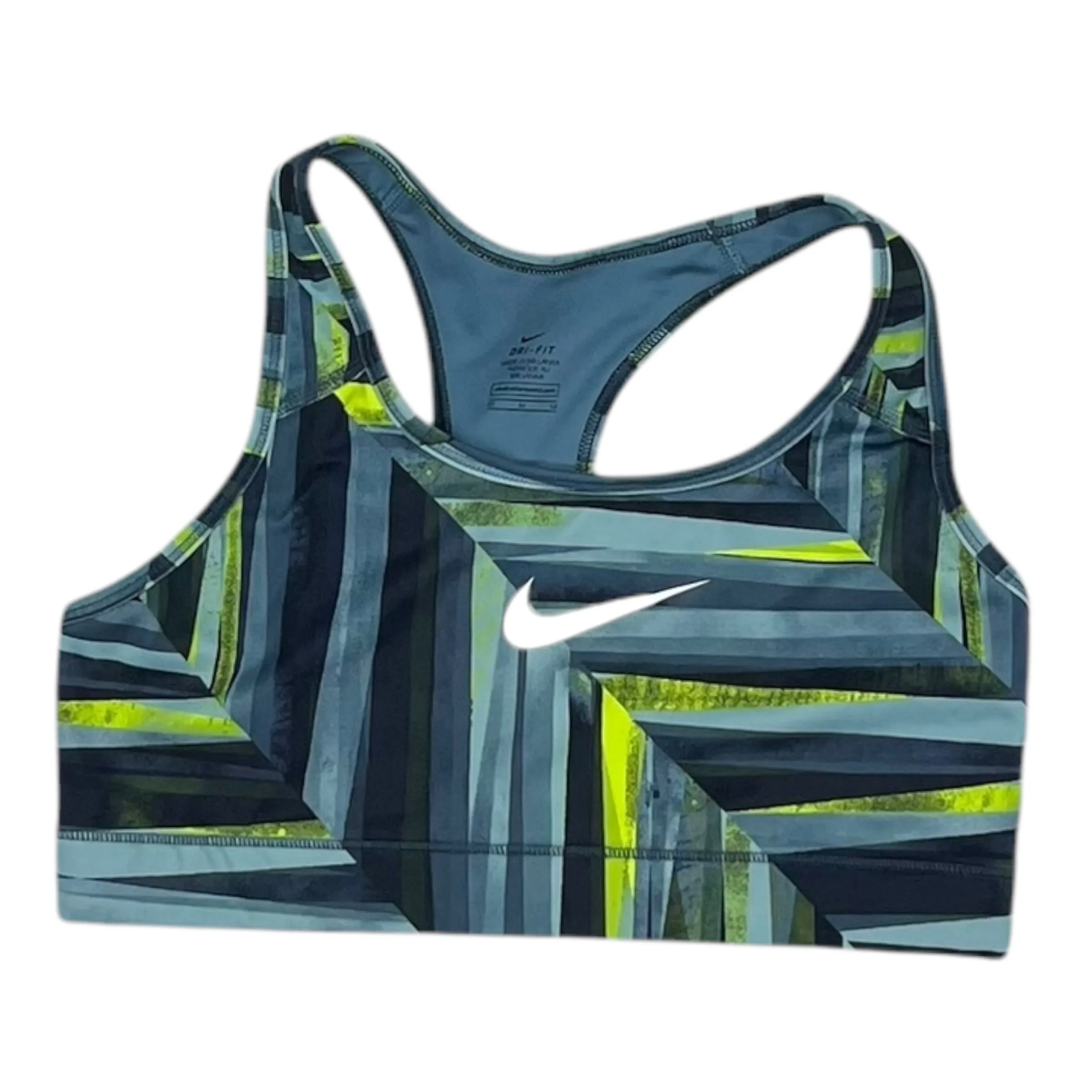 Athletic Bra By Nike Apparel In Blue & Green, Size:M