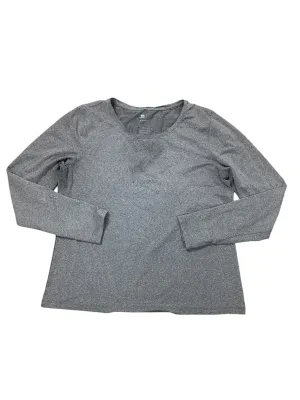 Athletic Top Ls Crewneck By All In Motion In Grey, Size:L