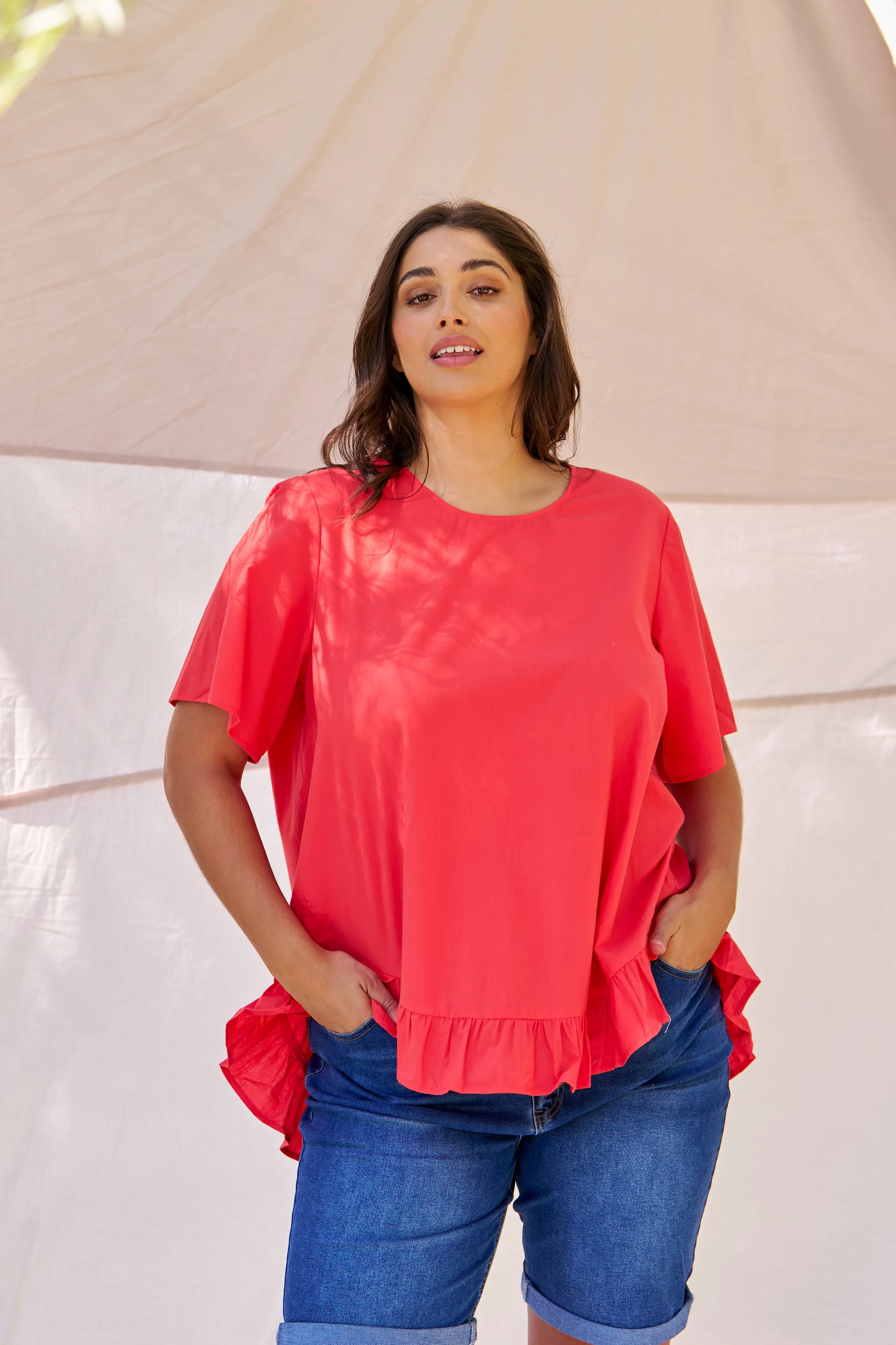 Betty Basics Candice Blouse Watermelon