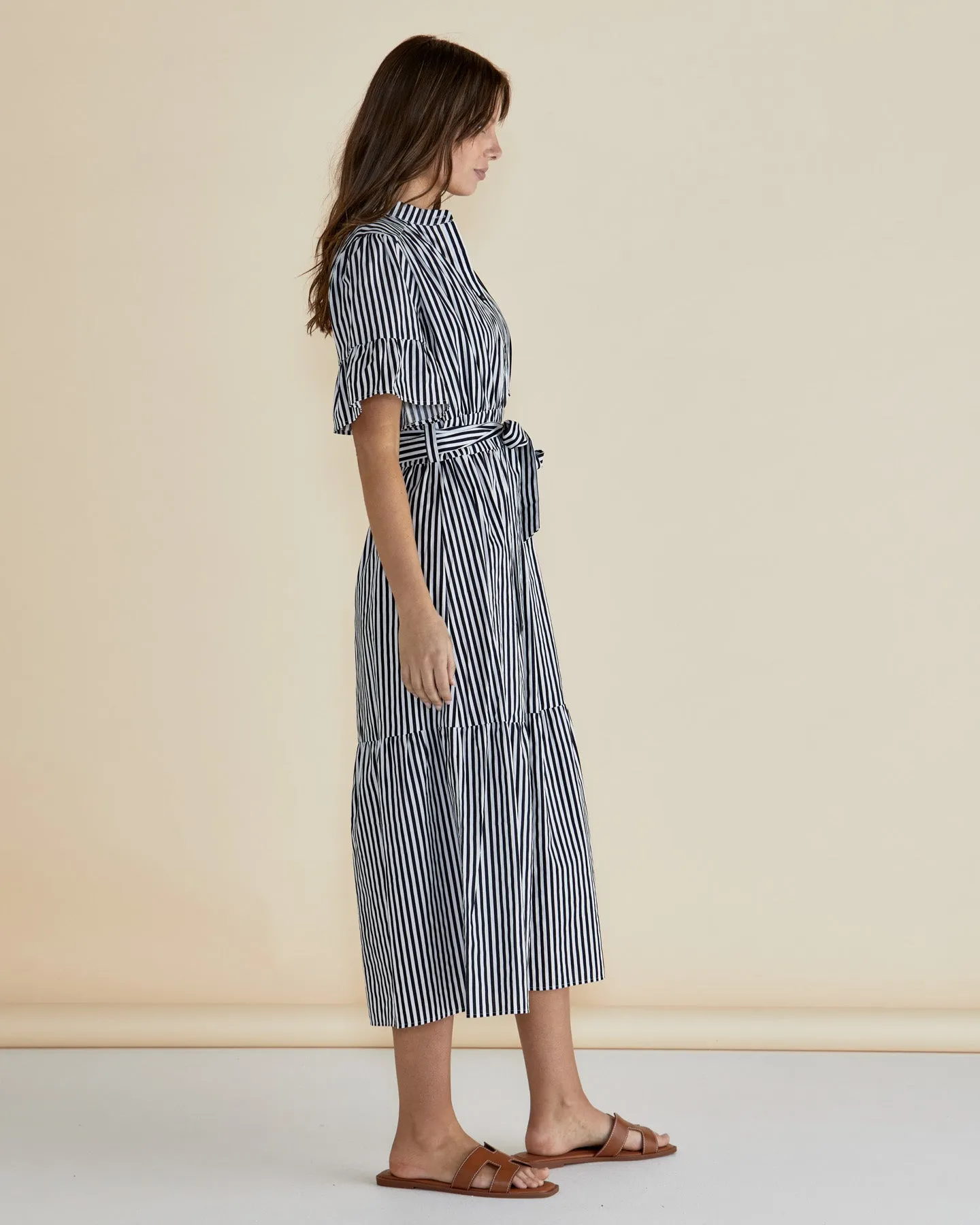 Betty Basics Jamilla Dress Navy Stripe