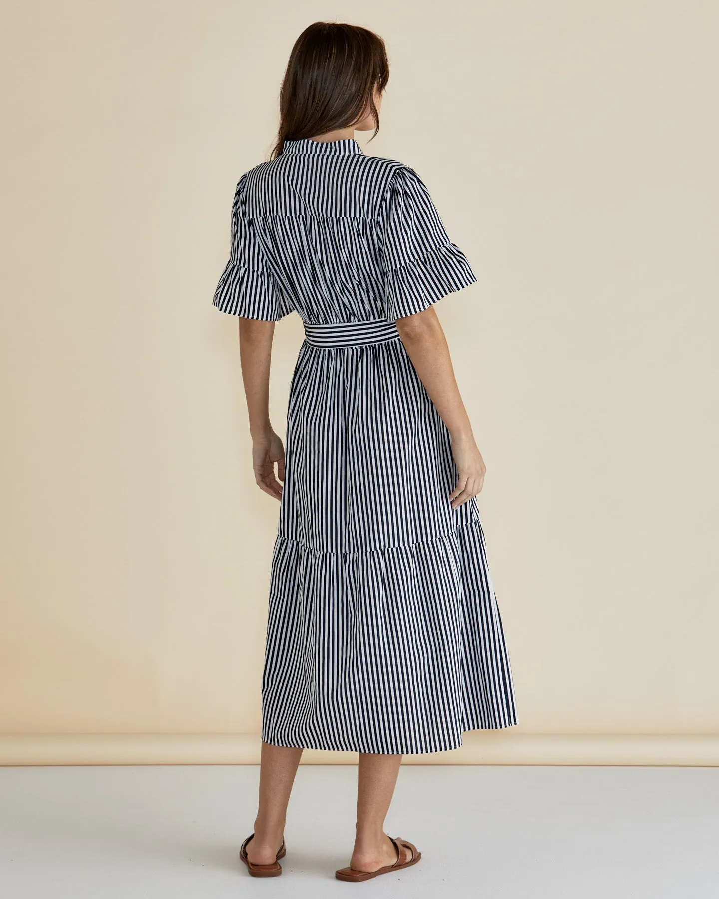 Betty Basics Jamilla Dress Navy Stripe