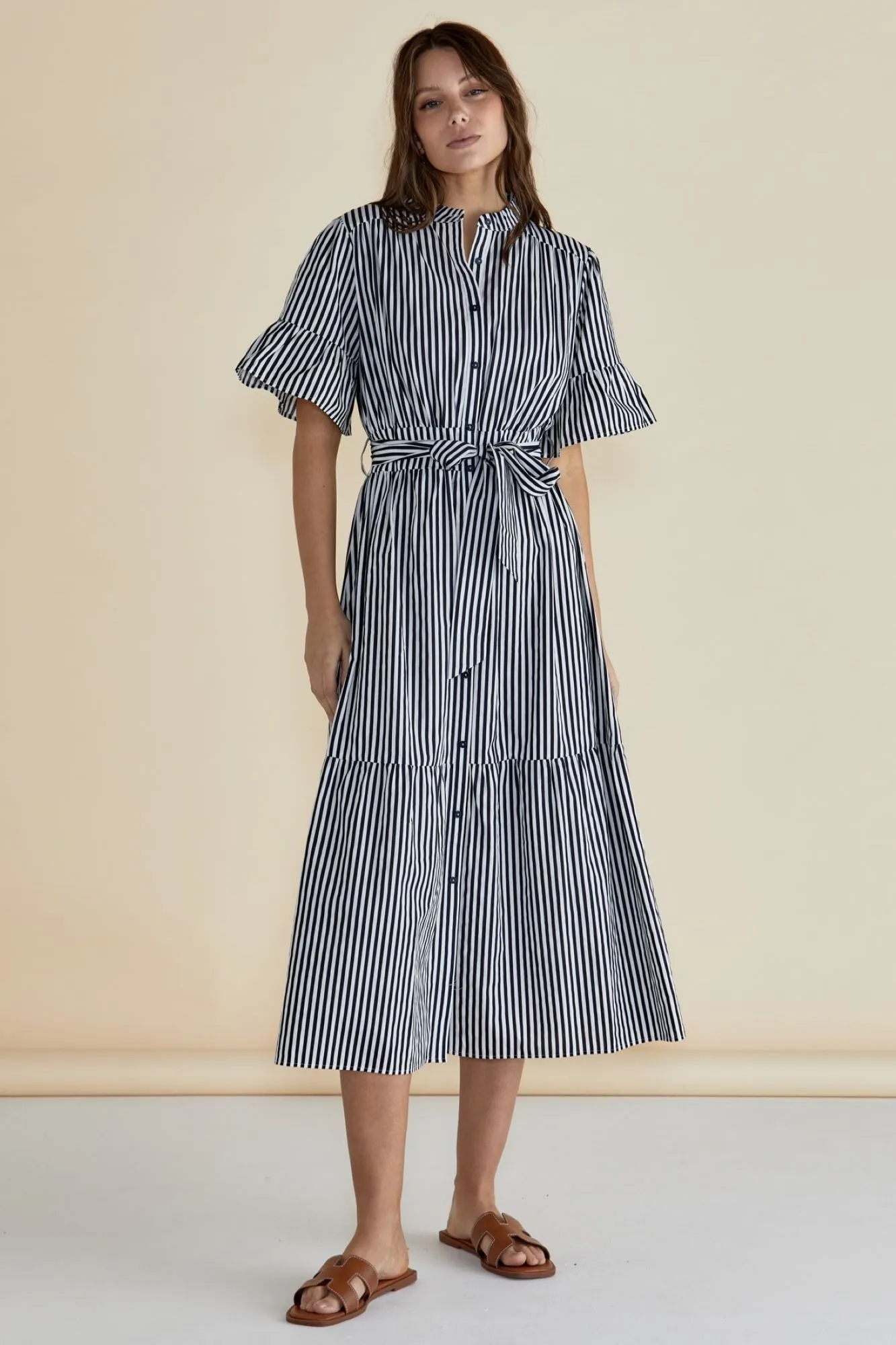 Betty Basics Jamilla Dress Navy Stripe