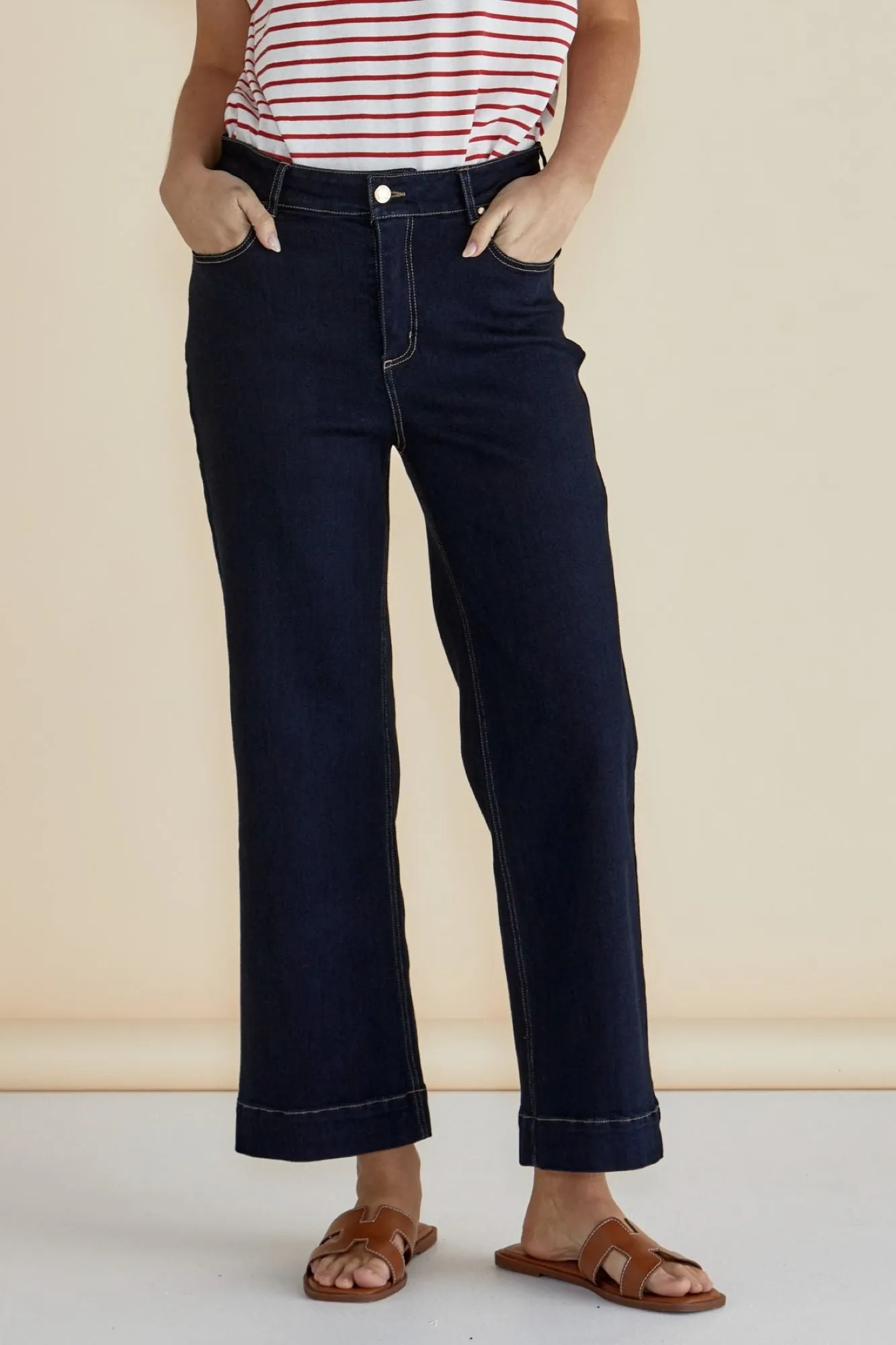 Betty Basics Willow Wide Leg Jean Ink