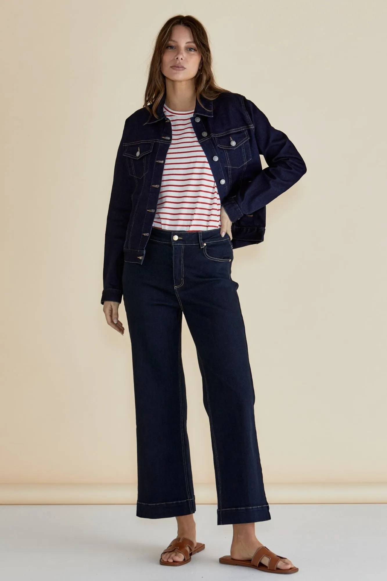 Betty Basics Willow Wide Leg Jean Ink