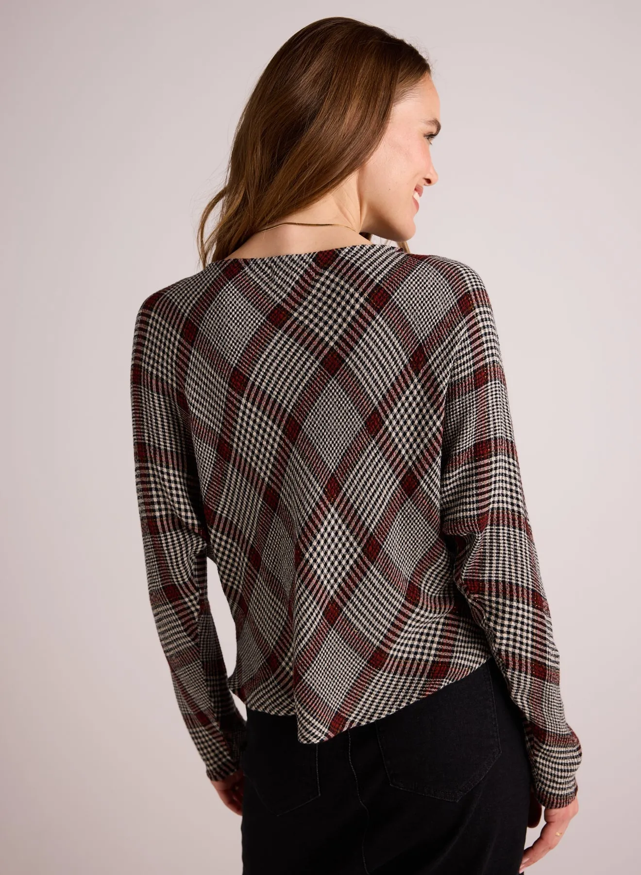 Bias Dolman Sleeve Top - Winter Glen Plaid