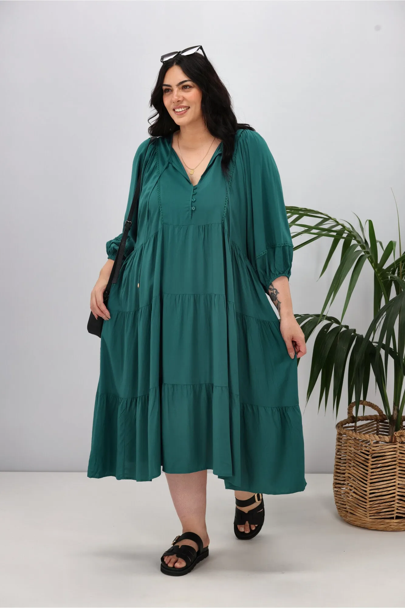 Boho Australia Harley Dress Emerald Green