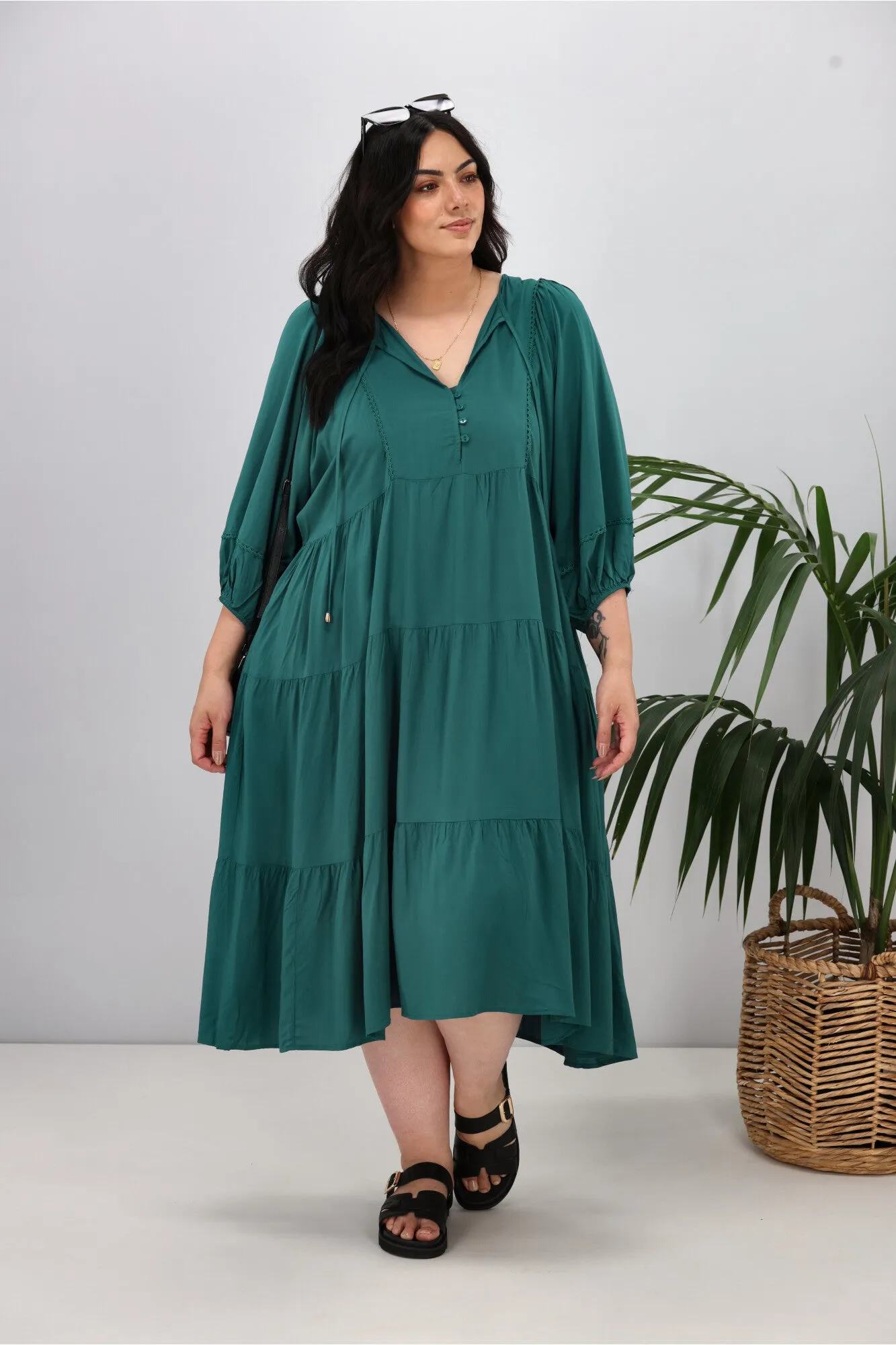 Boho Australia Harley Dress Emerald Green