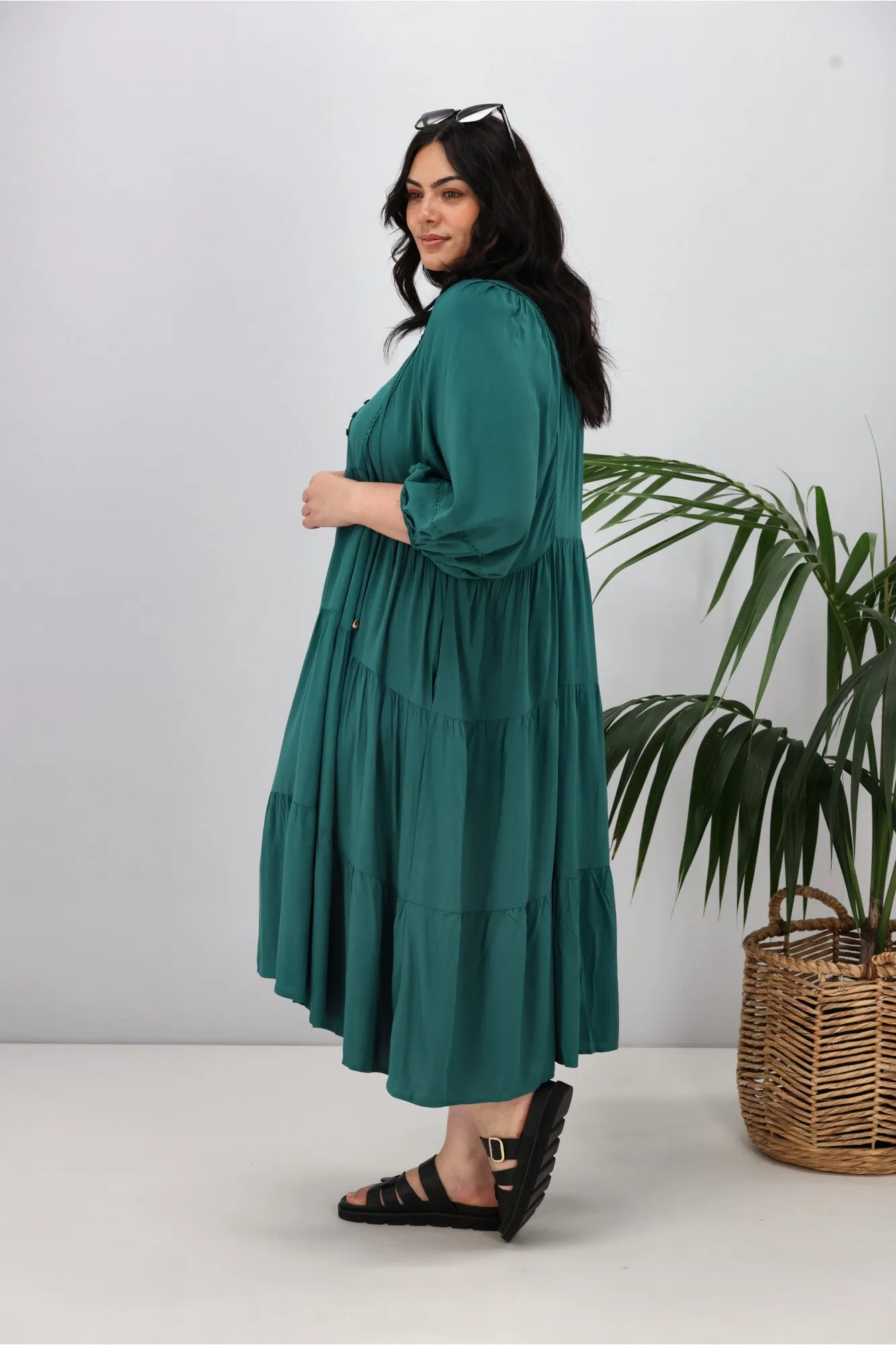 Boho Australia Harley Dress Emerald Green