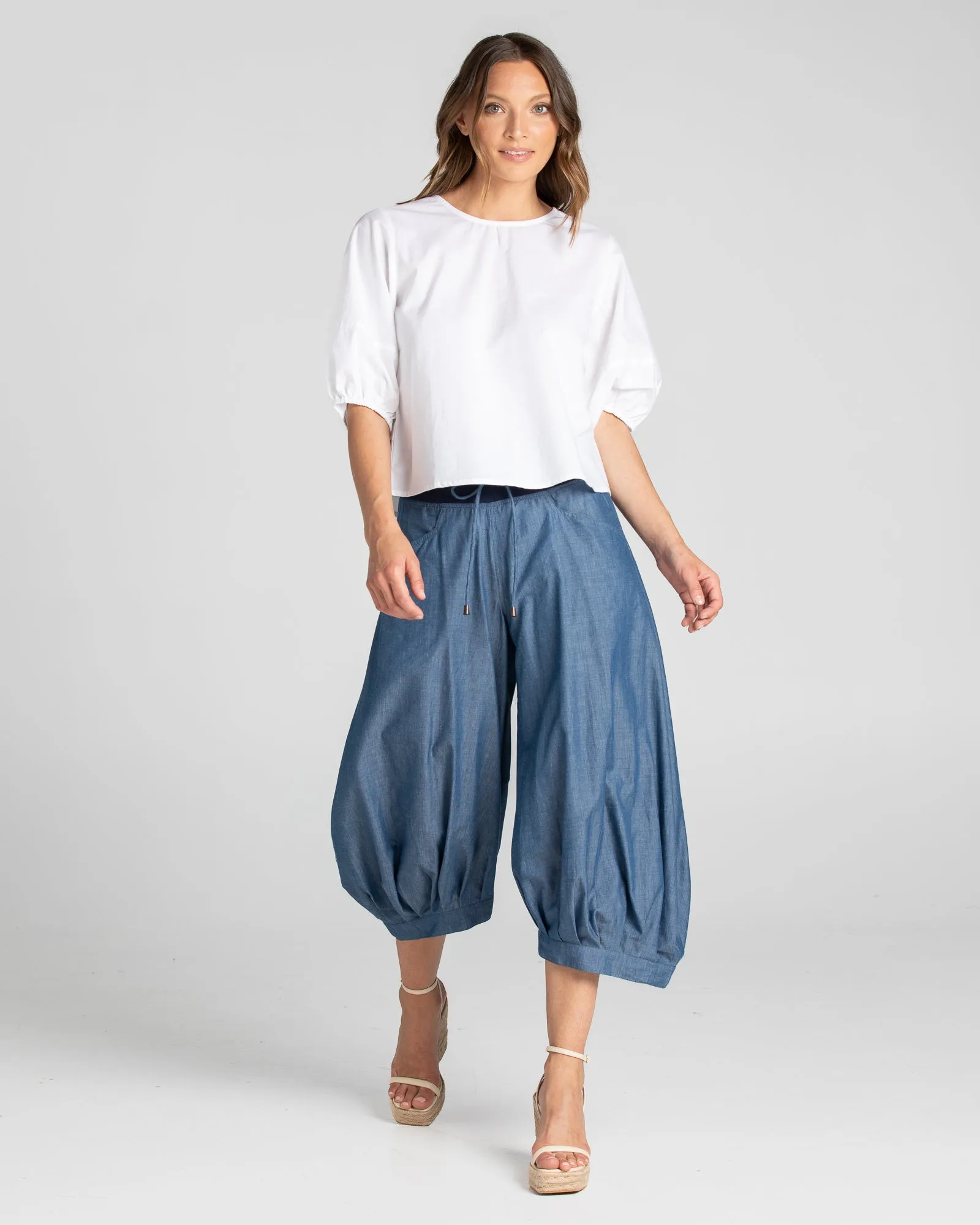 Boom Shankar Guru Pant Blue Chambray