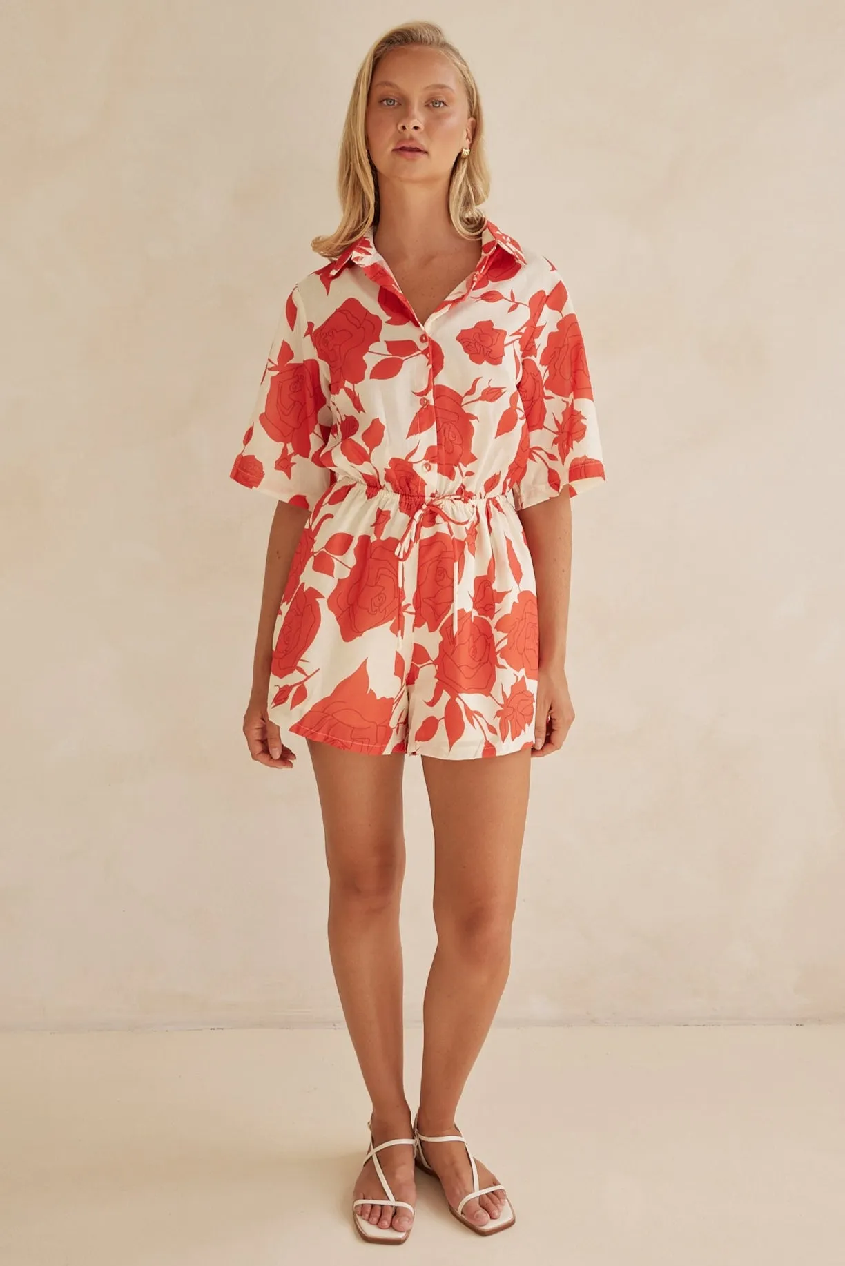 Cassia Playsuit (Red)