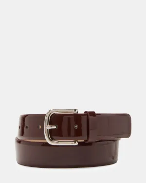 CLASSIC PATENT BELT WINE