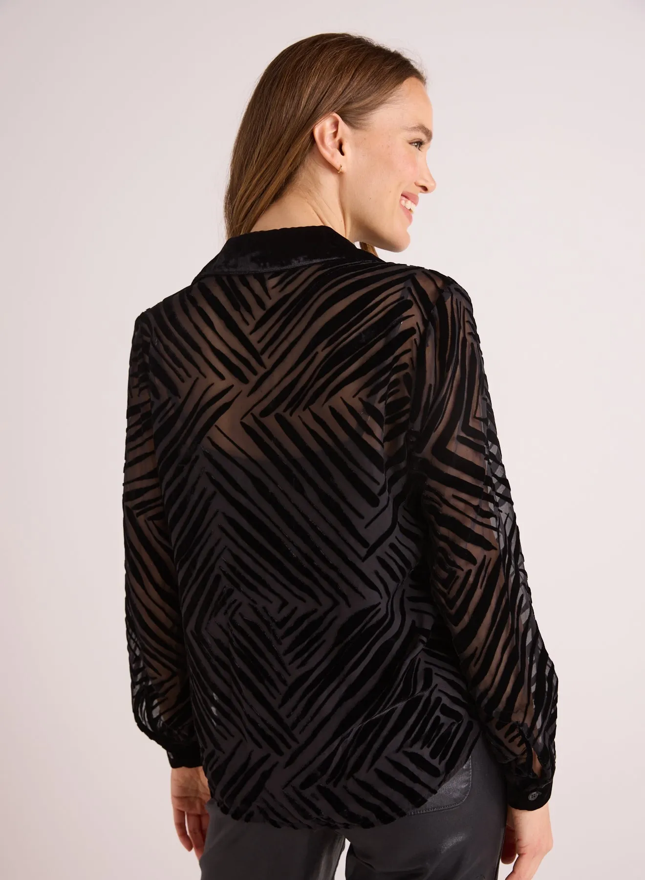 Contrast Button Down - Black