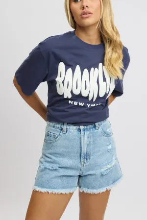 Denim Relaxed Shorts High Rise