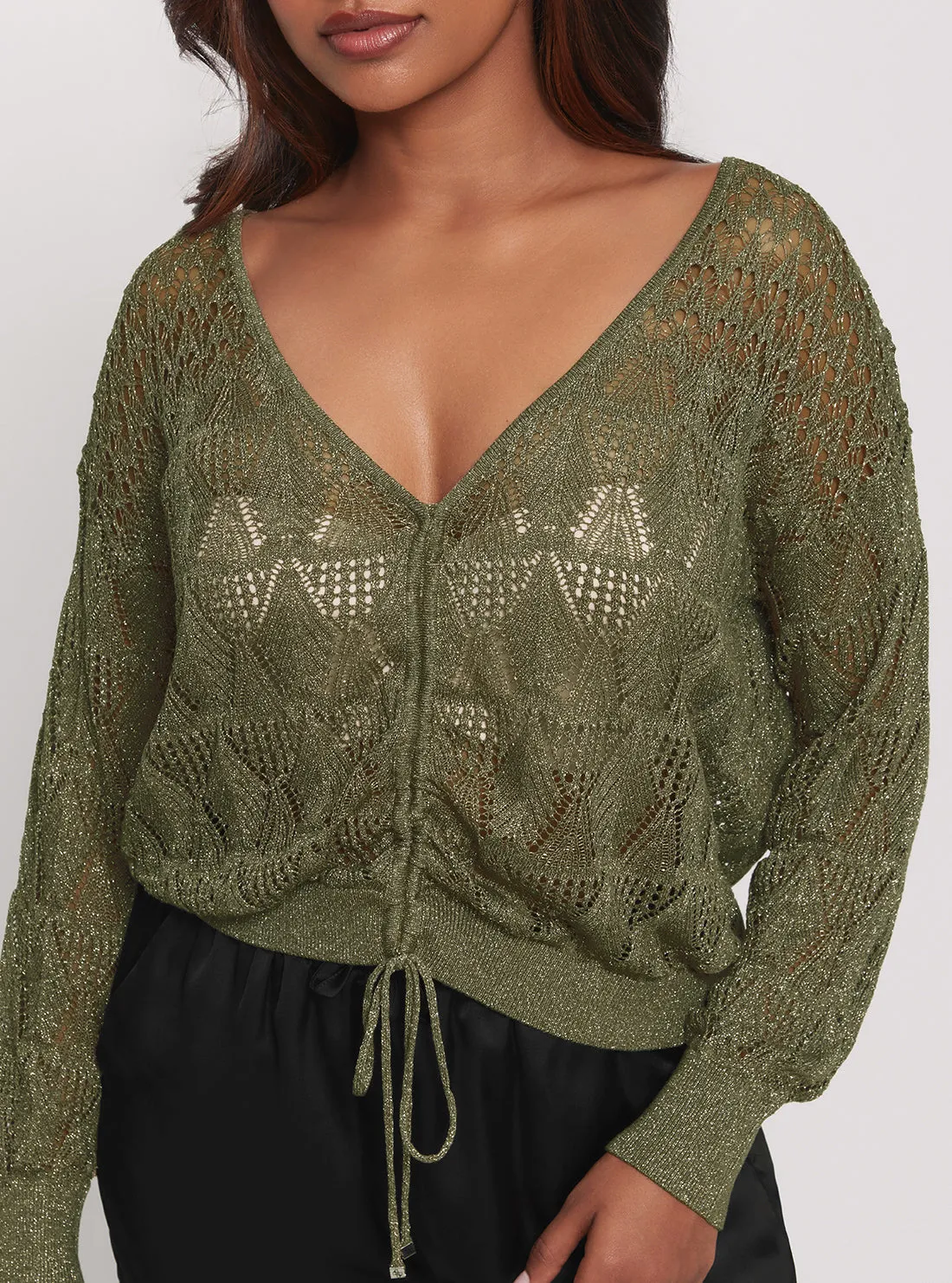 Eco Green Clarissa Long Sleeve Knit Top
