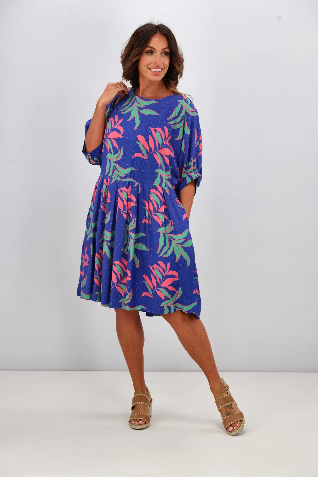 Elm Leilani Dress Lani Tropical Print