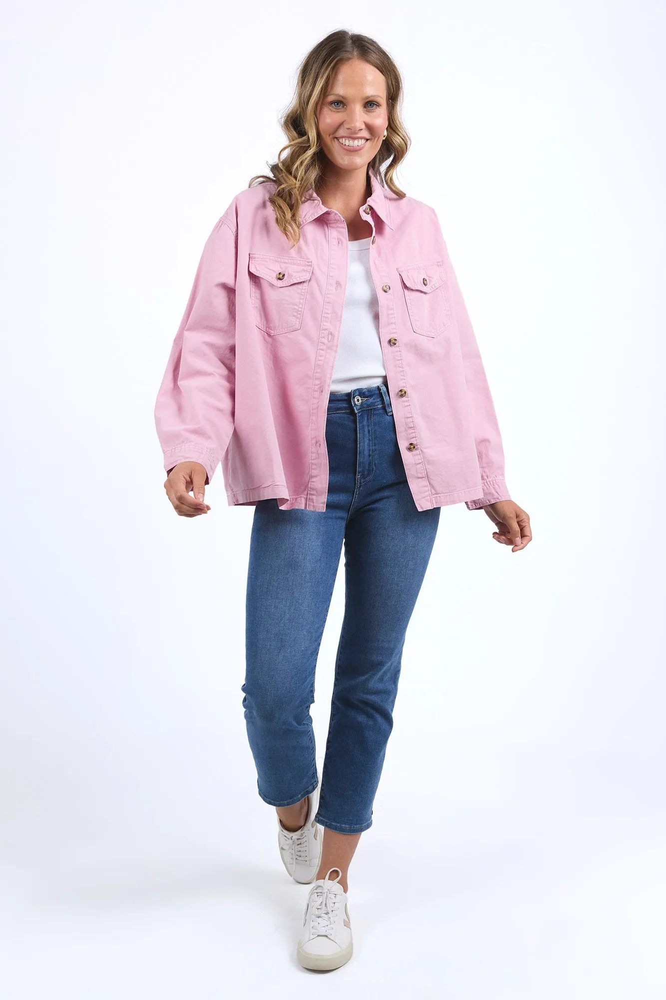 Elm Lucy Denim Jacket Soft Pink