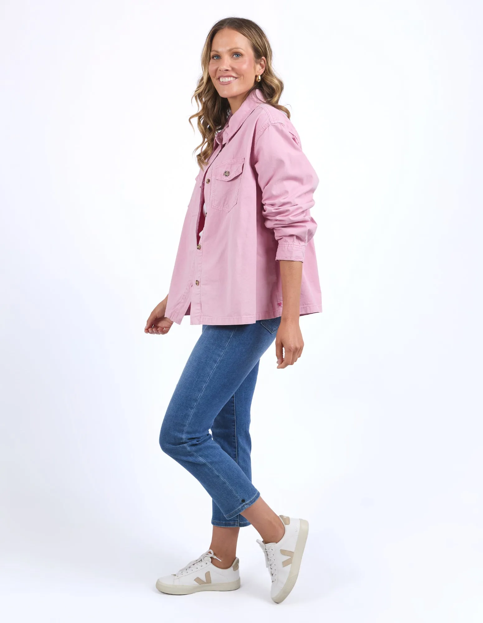 Elm Lucy Denim Jacket Soft Pink