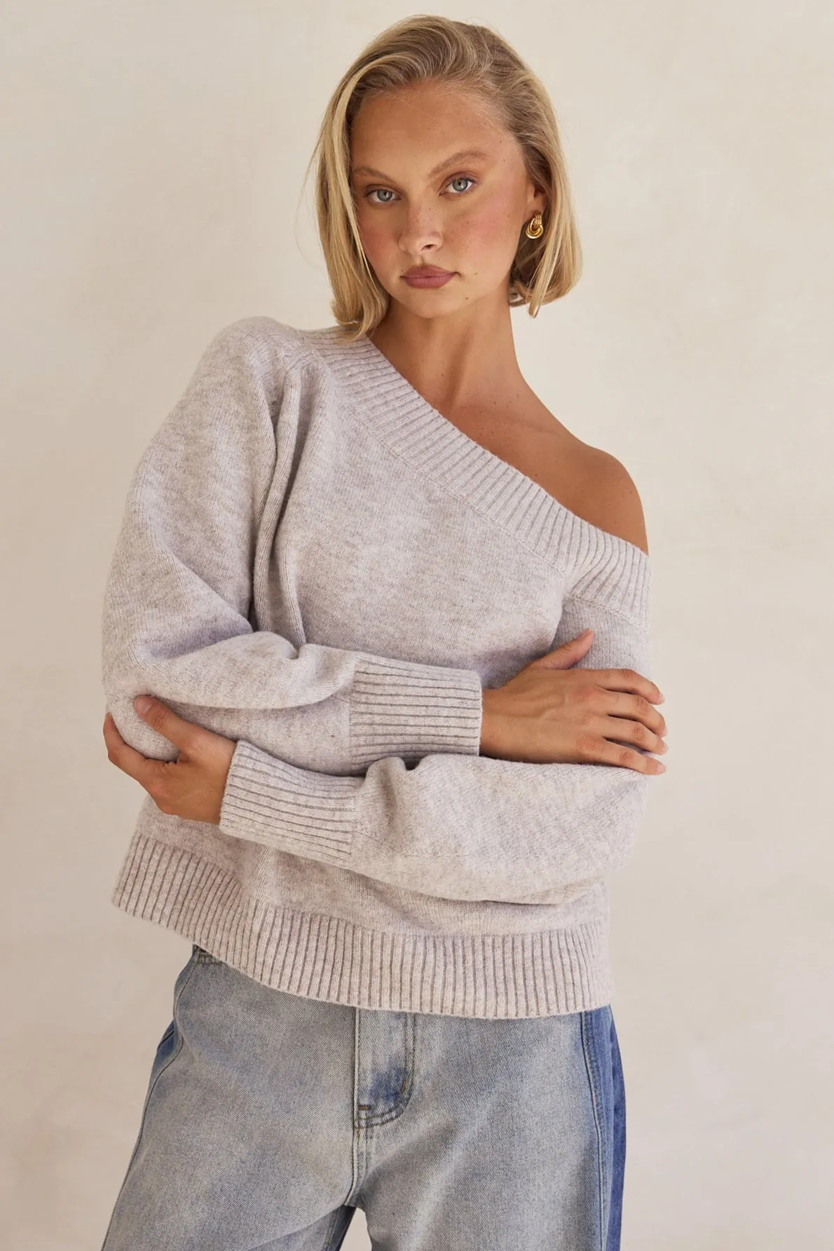 Emilee Knit Jumper (Light Grey)