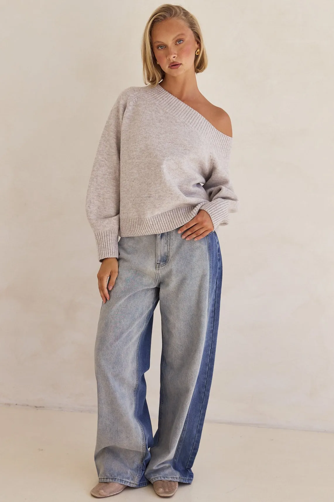 Emilee Knit Jumper (Light Grey)