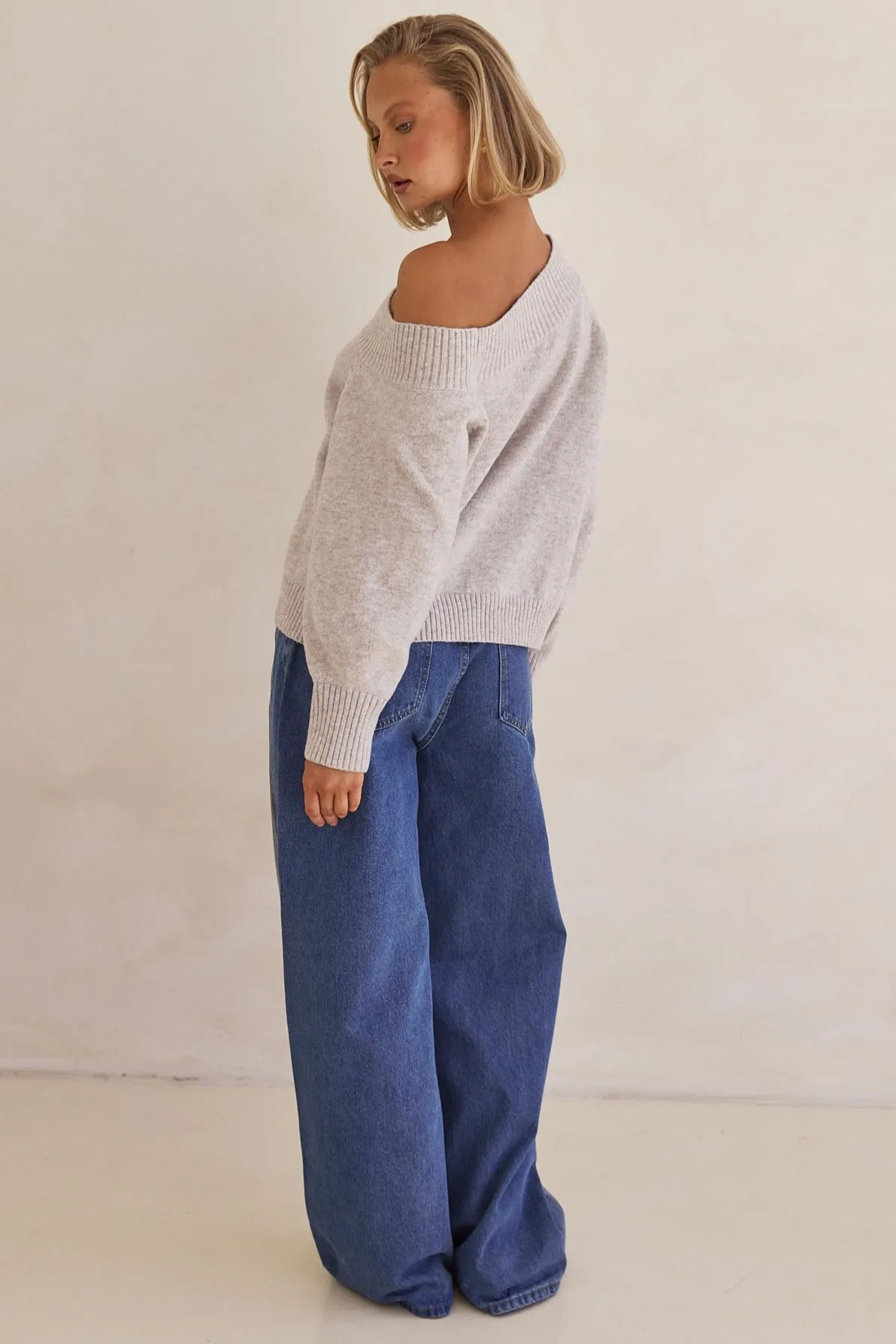 Emilee Knit Jumper (Light Grey)
